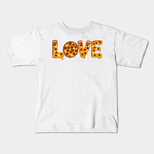 Love is Pizza Valentines day Funny T-shirt LOVE in Pizza Kids T-Shirt